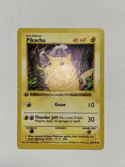 Pikachu 1st Edition Base Set Shadowless Yellow Cheeks VLP/NM- Pokemon TCG - Image 4