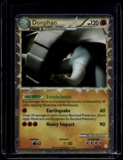Pokemon TCG Donphan 107/123 Prime HeartGold SoulSilver Ultra LP - Image 1