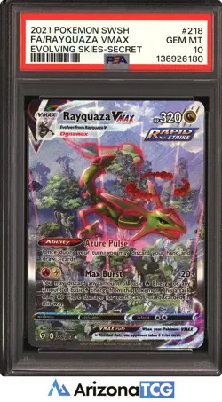 Pokemon 2021 Rayquaza VMAX 218/203 Alt Art Evolving Skies GEM MINT PSA 10 - Image 1