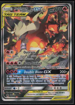 Pokemon TCG SM Promos #SM201 Reshiram & Charizard GX - Image 1