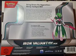 Pokemon TCG Iron Valiant EX Box Includes (4)Booster Packs (3)Promos (1) Oversize - Image 2
