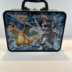 Pokemon TCG Collector Chest Tin Fall 2019 Charizard Mewtwo Lunchbox EMPTY - Image 3