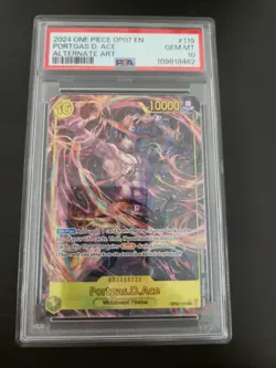 Portgas.D.Ace - OP07-119 Alt Art One Piece TCG PSA 10 English - Image 1