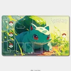 Pokemon Playmat+Bag Bulbasaur PTCG Trading Card Game Mat Playmat #158 hot - Image 1