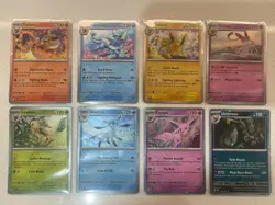 Prismatic Evolutions Costco Cosmos Holo Promo Cards Full Set Of 8 Eeveelutions - Image 1