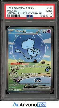 Pokemon 2024 Mew ex 232/091 Special Illustration Rare Paldean Fates PSA 9 - Image 1