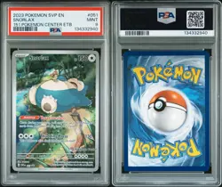 2023 POKEMON SVP 151 POKEMON CENTER ELITE TRAINER BOX PROMO #051 SNORLAX PSA 9 - Image 3