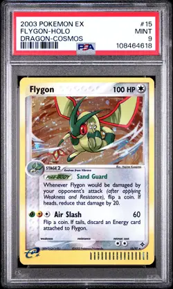 2003 POKEMON EX DRAGON COSMOS #15 FLYGON-HOLO PSA 9 - Image 1