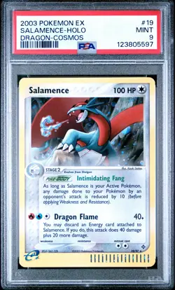 2003 POKEMON EX DRAGON COSMOS #19 SALAMENCE-HOLO PSA 9 - Image 1