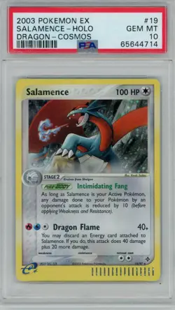 2003 Pokemon EX Dragon Cosmos Salamence 19/97 Holo PSA 10 - Image 1