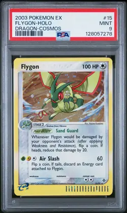 2003 POKEMON EX DRAGON COSMOS #15 FLYGON-HOLO PSA 9 - Image 1