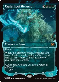 MTG - Craterhoof Behemoth - Tarkir: Dragonstorm - Showcase Foil NM - Image 1