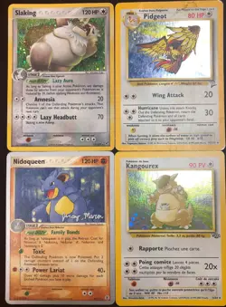 Pokemon Trading Card Game 4 set Slaking Kangskhan Nidoqueen Pidgeot Holographic - Image 1