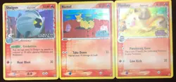 Pokemon Trading Card Game Shelgon (54/113) Numel (59/100) Mankey (70/110) Fire - Image 1