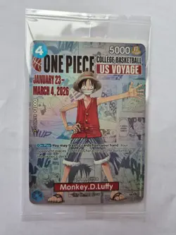 One Piece CCG Monkey. D. Luffy College Basketball US Voyage Promo Card (Sealed) - Image 1