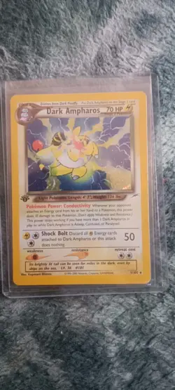 Dark Ampharos 1/105 - 1st Edition Neo Destiny Rare Pokemon Card - Image 1