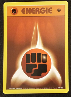 NM - Fighting Energy - 97/102 - 1st Edition - Base Set - German - Pokemon Card - Image 1