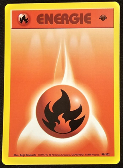 NM - Fire Energy - 98/102 - 1st Edition - Base Set - German - Pokemon Card - Image 1