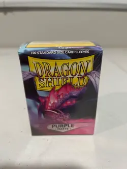 Dragon Shield Card Sleeves - Purple Matte, 100 ct, NISB- Pokemon, Baseball cards 5706569110093 - Image 1