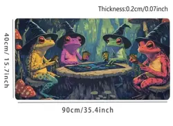 Frog Wizards TCG Playmat 60x36cm Neoprene Stitched Edges Pokemon MTG - Image 4