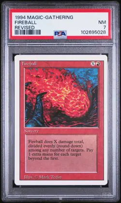1994 MTG REVISED FIREBALL PSA 7 - Image 1