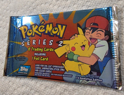 Pokemon Topps TV Animation Series 2 Pack - Sealed, Vintage (2000), Blue Logo - Image 1