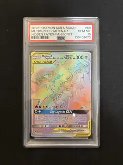 Moltres Zapdos Articuno GX 69/68 Pokemon Hidden Fates - PSA 10 Gem Mint - Image 1