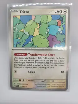 2024 Toolkit Pokemon 151 NON Holo Rare Ditto - 132/165 - Image 1