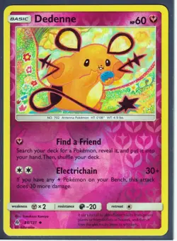 2018 POKEMON DEDENNE 88/131-FORBIDDEN LIGHT-DISCONTINUED -REVERSE HOLO- NM (D3) - Image 1