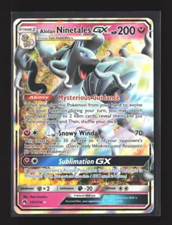 Pokemon SM - Lost Thunder #132/214 Holo Ultra Rare Alolan Ninetales GX - Image 1