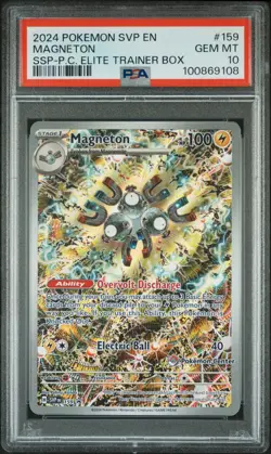 2024 POKEMON SVP EN-SV BLACK STAR PROMO #159 MAGNETON PSA 10 - Image 1