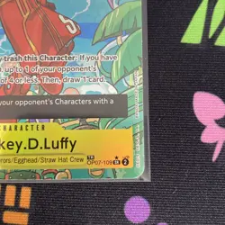 One Piece Monkey D Luffy OP07-109 Two Legends Alt Art Treasure Rare English SR - Image 4