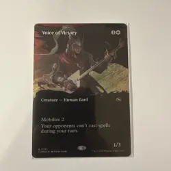 Voice of Victory Borderless Foil Tarkir Dragonstorm NM MTG Magic The Gathering - Image 1