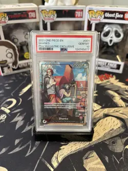 2025 ONE PIECE PROMOS PSA MAGAZINE EXCLUSIVE #001 SHANKS PSA 10 - Image 1