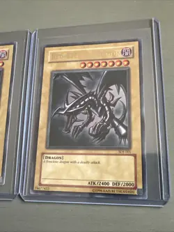 Yu-Gi-Oh! TCG Red-Eyes Black Dragon Holo Rare Card SDJ-001 Vintage 1996 - Image 2