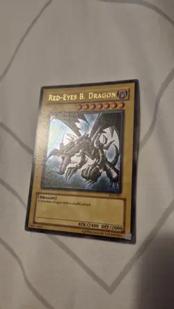 Yu-Gi-Oh! TCG Red-Eyes Black Dragon SDJ-001 Vintage Holo Rare Card 1996 - Image 3