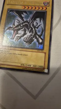Yu-Gi-Oh! TCG Red-Eyes Black Dragon SDJ-001 Vintage Holo Rare Card 1996 - Image 5