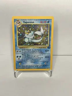 Pokemon TCG - Vaporeon Jungle 12/64 Holo Rare - Vintage Card - LP - Image 1
