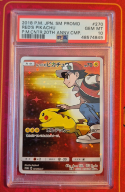 RED’S PIKACHU 270/SM-P FULL ART, PSA 10, 2018 POKEMON CARD GAME JAPANESE PROMO - Image 1