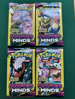 Pokemon Unified Minds Sun & Moon 3 Card Pack - 1 Sealed Pack - Image 1