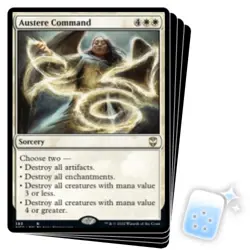 AUSTERE COMMAND X4 Streets Of New Capenna: Commander Magic MTG MINT CARD - Image 1