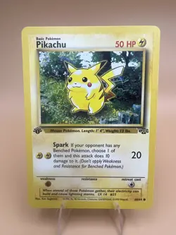 1st Edition Pikachu 60/64 Jungle Set Rare Vintage Pokemon Card - LP - Image 1