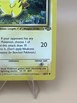 1st Edition Pikachu 60/64 Jungle Set Rare Vintage Pokemon Card - LP - Image 5