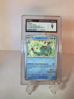 Pokemon Feraligatr 213 Promo Illustration Contest 2024 CGC 9 Card - Image 1