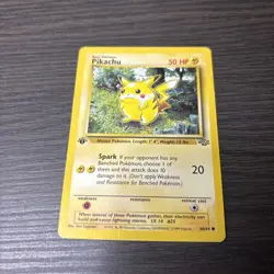 Pokemon Pikachu TCG Jungle Card 60/64 1st Edition Common LP - Image 1