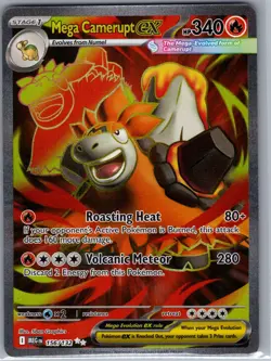 Mega Camerupt ex 156/132 ME01: Mega Evolution - Pokemon Card - NM - Image 1