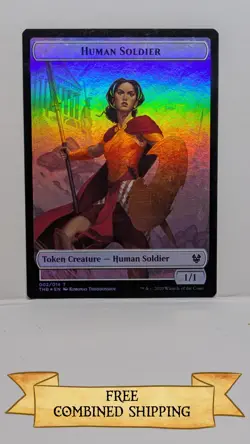 Human Soldier Tentacle Double-Sided Token Theros Beyond Death Foil - Image 1