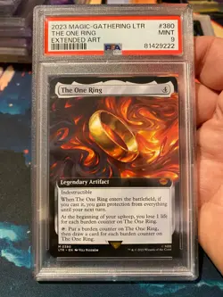 MTG Lord of the Rings The One Ring Extended Art PSA 9 - Image 1