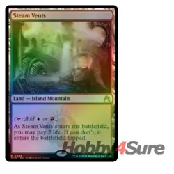 Foil Steam Vents M/NM Magic: The Gathering MTG Ravnica Remastered - Image 1