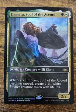 Emmara, Soul of the Accord - Foil - Promo - NM - Game Day & Store Championship - Image 1